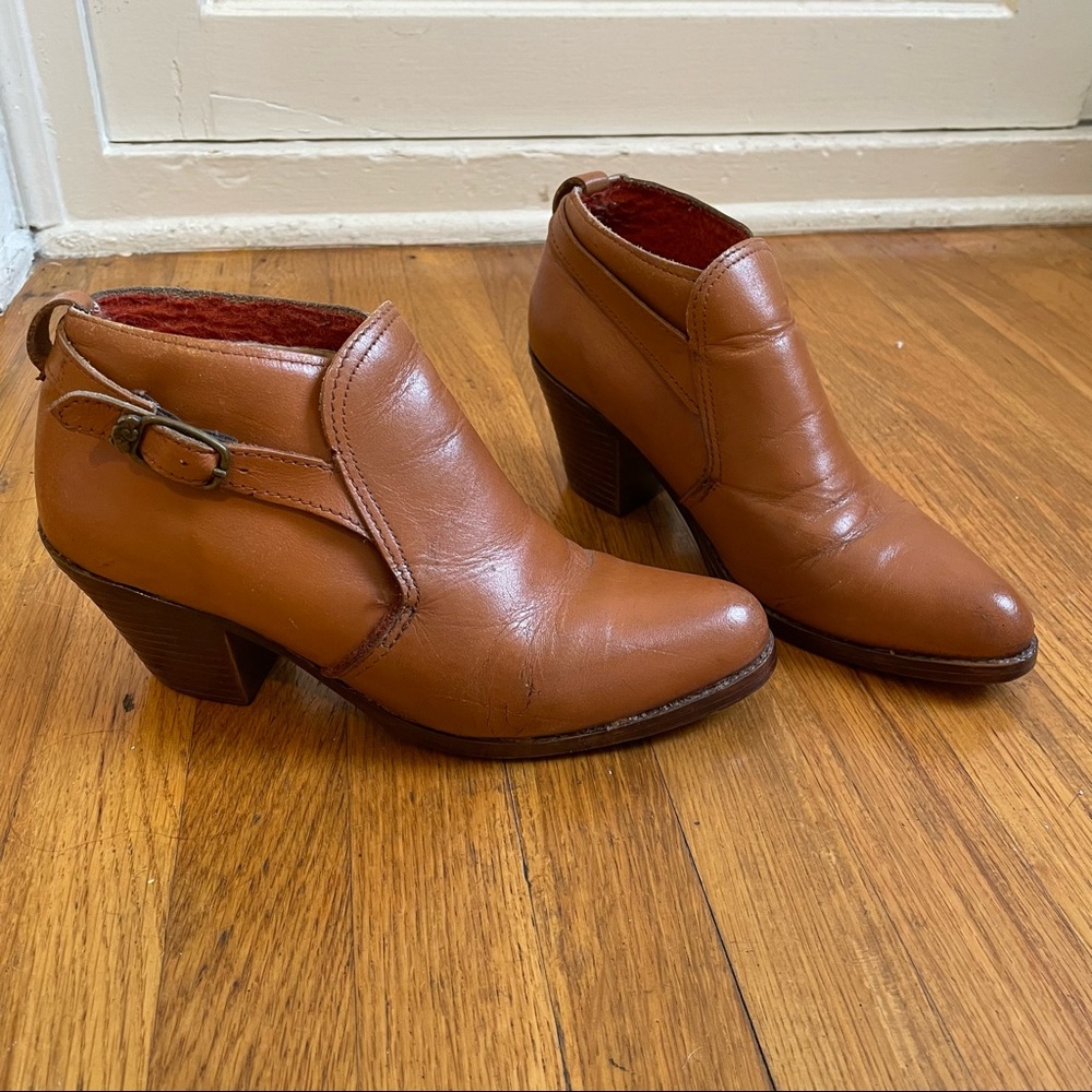 Vintage leather ankle boots